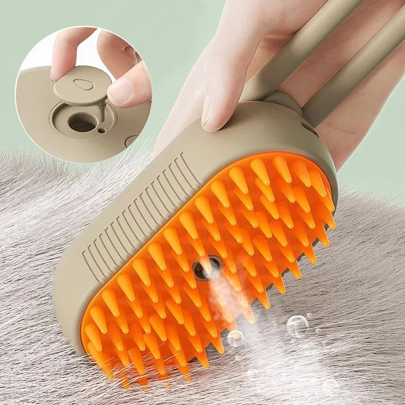 Cepillo de vapor 3 en 1 para gatos