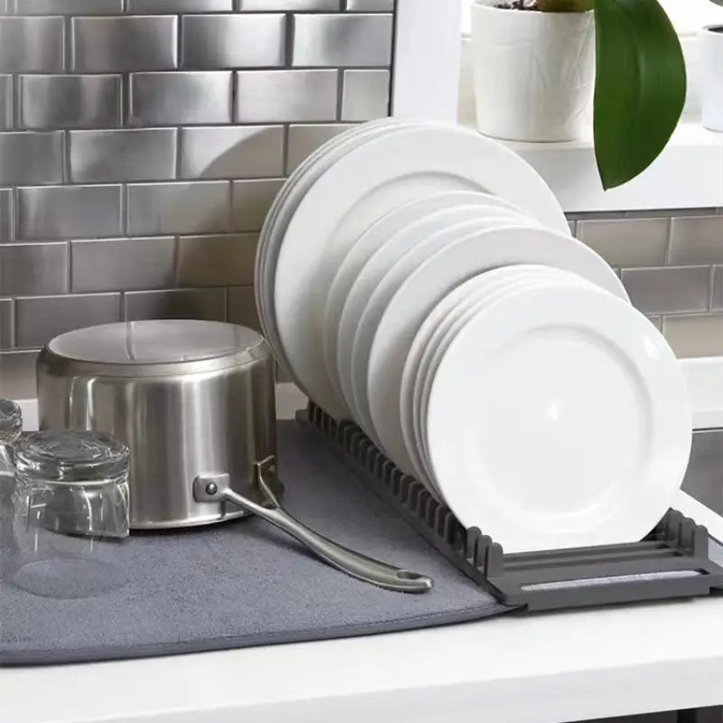 GoteoZero™ Escurridor de Platos 2-en-1