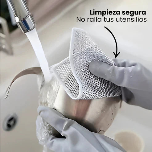 Paños para fregar de acero inoxidable potentes y duraderos