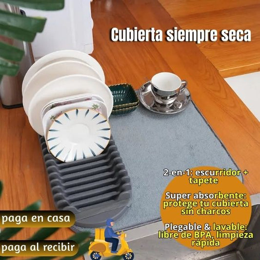GoteoZero™ Escurridor de Platos 2-en-1