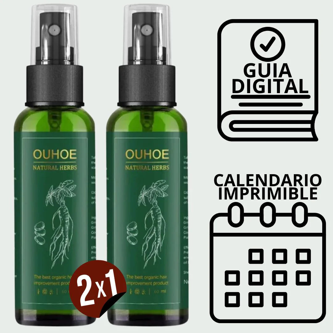 Spray Crecimiento Capilar Ouhoe 🎁PROMOCION 2 X 1 lleva uno gratis