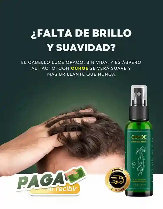 Spray Crecimiento Capilar Ouhoe 🎁PROMOCION 2 X 1 lleva uno gratis
