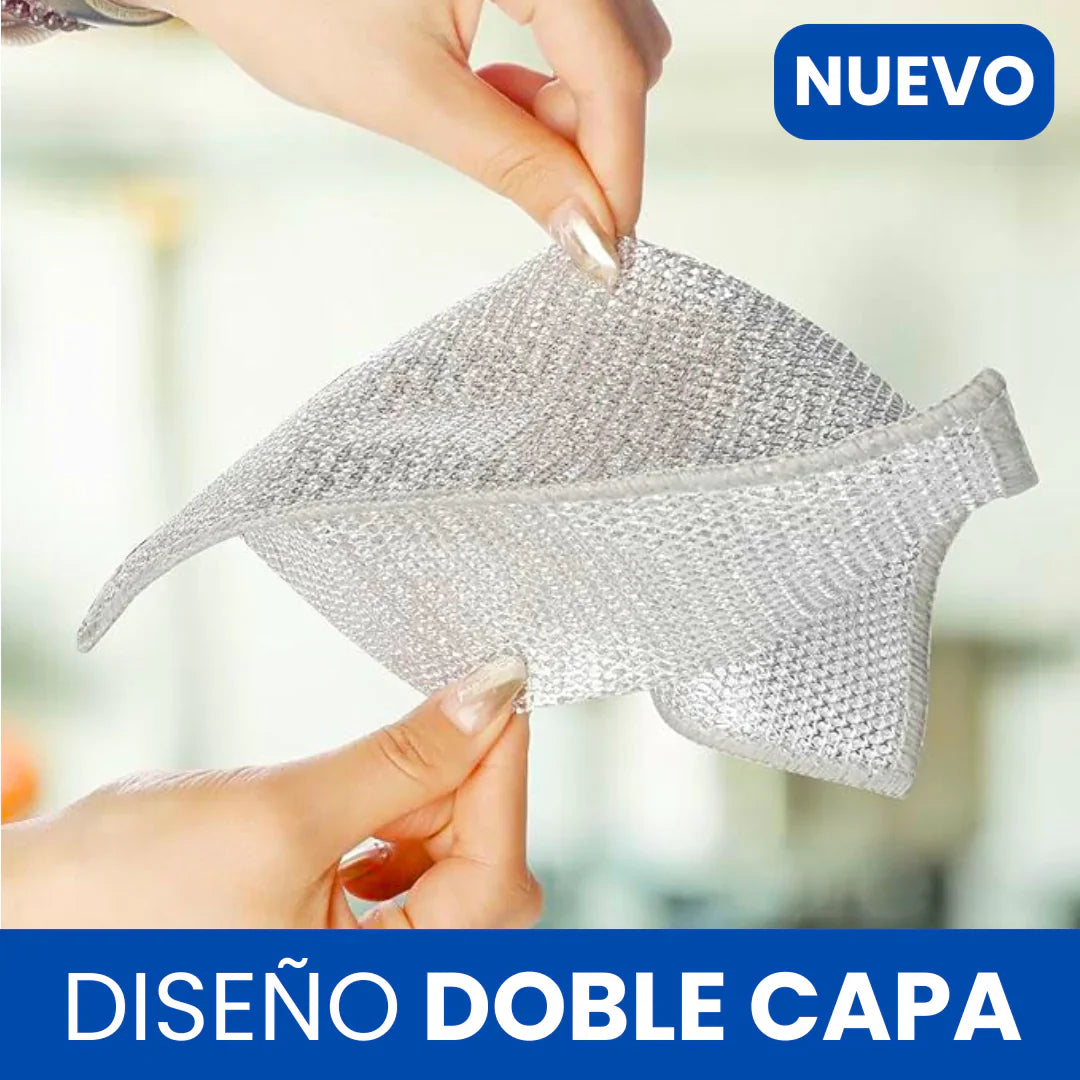 Paños para fregar de acero inoxidable potentes y duraderos